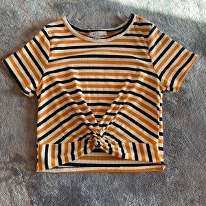 Stripped Knot Crop Top